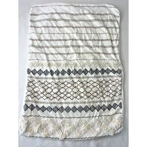 Ink + Ivy‎ Lumbar Pillow Cover 17x25 Boho Tufted Embroidered Southwest Decor